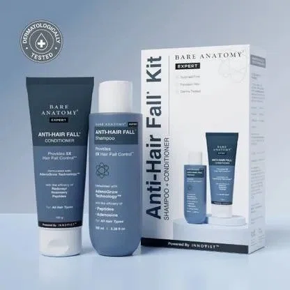 Bare Anatomy Expert Anti-Hair Fall Travel Kit - Shampoo 100 ml & Conditioner 100 g - Available at AfnoBazar Nepal
