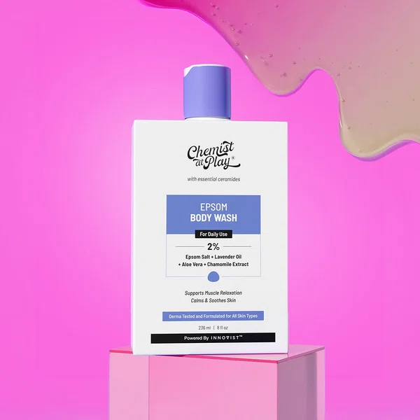Chemist at Play Epsom Salt Body Wash with Lavender Oil & Aloe Vera - 236 ml - Available at AfnoBazar Nepal