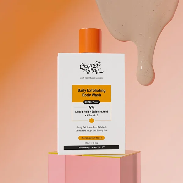 Chemist at Play Exfoliating Body Wash with 1% Salicylic Acid & 2% Lactic Acid - 236 ml - Available at AfnoBazar Nepal