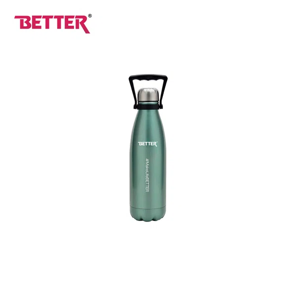 Better Cola Cabana Water Bottle Vacuum Insulated Flask Water bottle, 750ML, Metallic Green