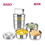 Raso Tiffin 10*3, Three Compartment, High Grade Steel, Rust Free, Dishwasher Safe, Foodsafe, Durable image 2