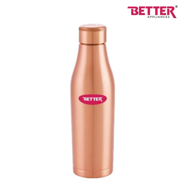 Better Amulya Copper Bottle 1000 ml, Premium-grade pure copper construction, Leak-proof screw cap