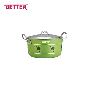 Better Powder Coated Stockpot24cm With Stainless Steel Lid Heavy Duty Material for Even Heat Distribution Ergonomically Designed Handles for a Comfortable Grip Suitable for various cook top