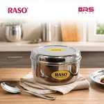 Raso Puri Dibba (normal) 7*9- 3 Pcs Set, Multi Purpose Lunch Box, High Grade Steel, Rust Free, Dishwasher Safe image 2