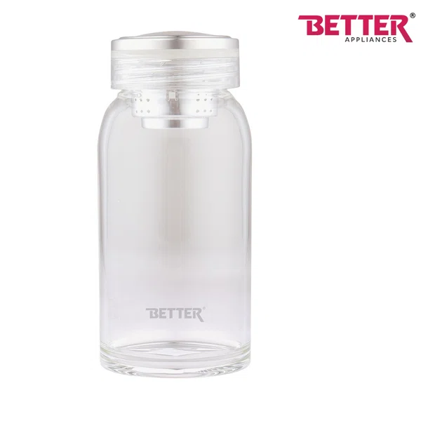 Better Borosilicate Bottle 530ml, Double-Wall Vacuum Insulation, High-grade borosilicate glass