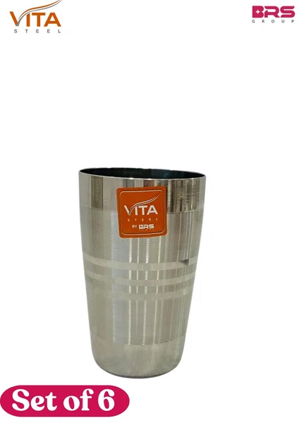 Vitasteel Thumbs Up Deep Line Glass 7", High Grade Steel, Elegant Mirror Finish, Corrosion Resistant