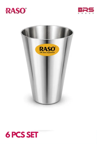 22 Gz Raso Plain Glass 7", High Grade Steel, Elegant Mirror Finish, Corrosion Resistant, Dishwasher Safe