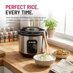 Better Bosteelon Rice Cooker 2.8 ltr, Stainless steel Inner Pot, Cool-touch handle, Copper cord with VDE plug image 3