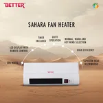 Better Sahara PTC Wall Heater - Cool, Warm & Hot Settings for Comfort All Year, Remote Control, Timer image 2