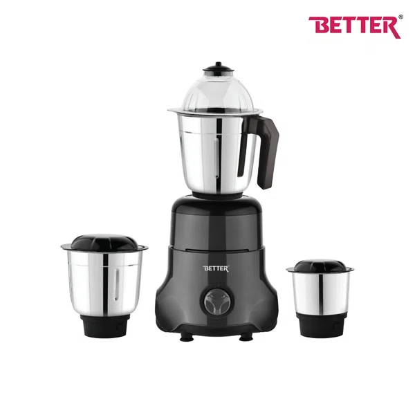 Better Curvy 3 Mixer Grinder, 550 W, Multipurpose Grinder, Overload Protection, Stainless Steel Blades