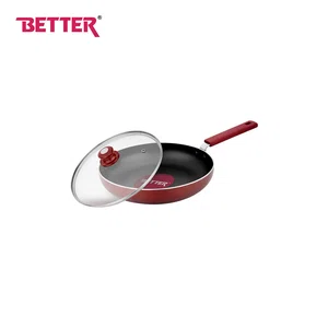 Better Fry Pan Non-Stick Coating, 24 Cm Silica Series (Induction And Gas Stove Compatible), With Silicon Handle And Glass Lid