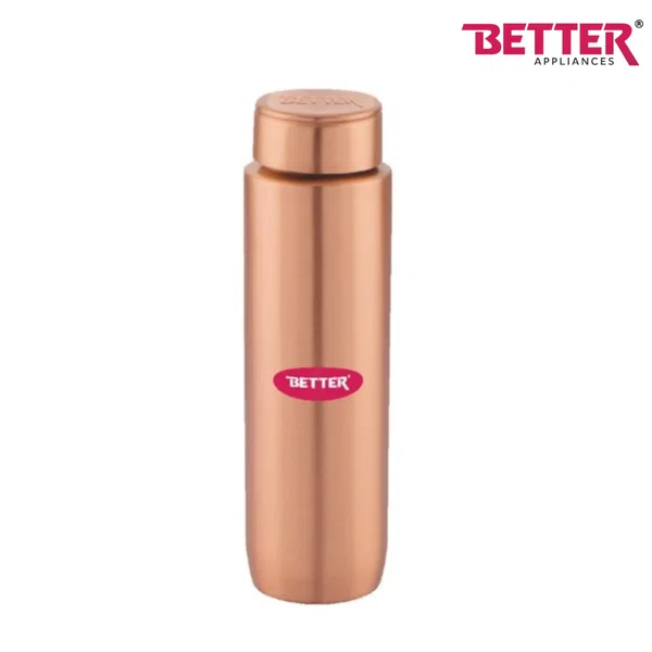 Better Aananda Copper Bottle 900 ml, Premium-grade pure copper construction, Leak-proof screw cap
