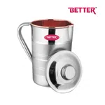 Better Rajwada copper steel jug - 1.2 Ltr, Dual-layer design, Smooth finish with a polished exterior image 1