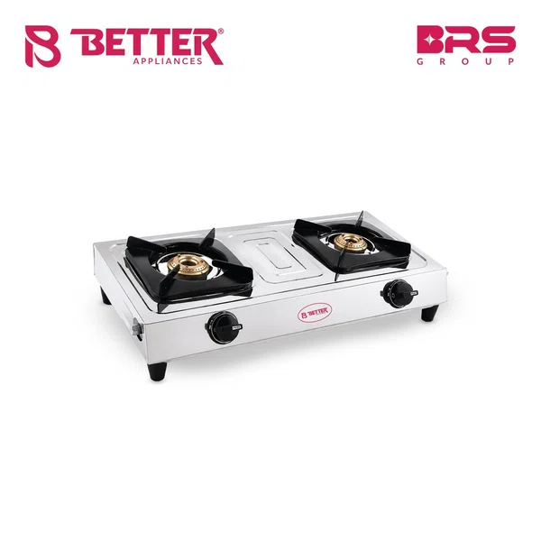 Better Magnum LPG Gas Stove Brass Burner, Spacious jumbo body, Double brass burners, Ergonomic knobs