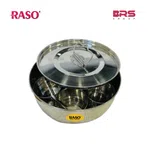 Raso Knob Masala Dibba 12", High Grade Steel, Elegant Mirror Finish, Corrosion Resistant, Dishwasher Safe image 1