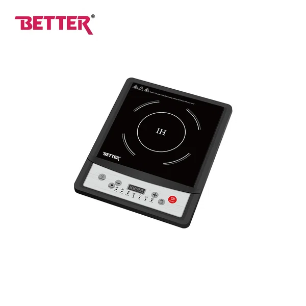 Better Star Induction Cooktop, 2000 W, A Grade Polished Black Crystal Plate, Four Digit Display