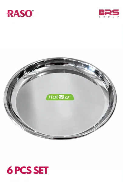Better Np Thali 10", High Grade Steel, Elegant Mirror Finish, Corrosion Resistant, Dishwasher Safe, Foodsafe