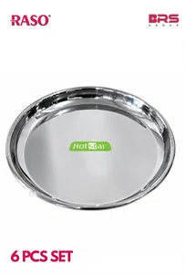 Better Np Thali 10", High Grade Steel, Elegant Mirror Finish, Corrosion Resistant, Dishwasher Safe, Foodsafe