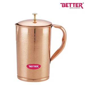Better Kumbh Copper Jug 1500 ml, Premium-grade pure copper construction, Leak-proof screw cap