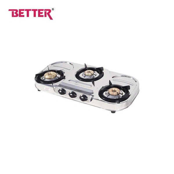 Better Plus 3 LPG Gas Stove Three Brass Burner