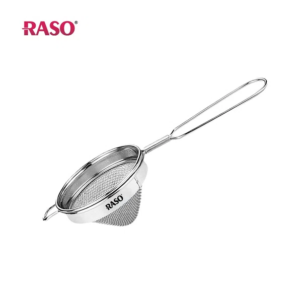 Raso SS Tea Strainer Single Jali Conical, High Grade Steel, Elegant Mirror Finish, Corrosion Resistant