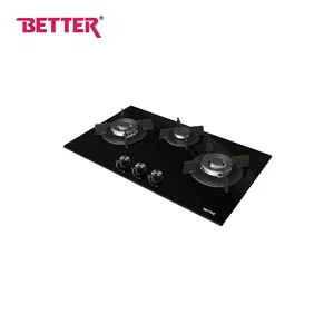 Better Europa Toughten-3, Hob Gas Stove, Flame Failure Safety Device, 8 mm Tempered Glass, Brass Burner Cap - Available at AfnoBazar Nepal