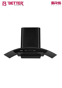 Better Fisher 90 Pro Glasshood Chimney, 90 cm tempered glass, 3-speed touch and Motion Sensor, Metal blower - Available at AfnoBazar Nepal