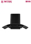 Better Fisher 90 Pro Glasshood Chimney, 90 cm tempered glass, 3-speed touch and Motion Sensor, Metal blower - Available at AfnoBazar Nepal
