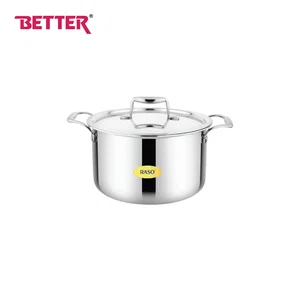Better SS Triply Milkpot 24 cm, Premium SS Diecast Handle & Lid, 304 Grade SS for Food Safety - Available at AfnoBazar Nepal