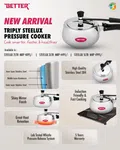 Better Triply Steelux Pressure Cooker 2 LTR, Premium Stainless Steel 304, Induction Friendly and Fast Cooking - Available at AfnoBazar Nepal