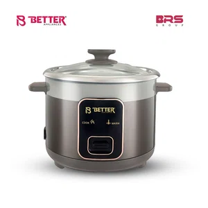 Better King Electric Rice Cooker 1.5 L, Steel Pot, Glass Lid, Cool Touch Handle, Over Heat Protection - Available at AfnoBazar Nepal