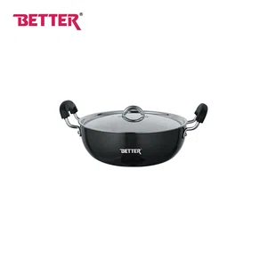 Better Hard Anodised Kadhai With Stainless Steel Lid 24 Cm - Available at AfnoBazar Nepal