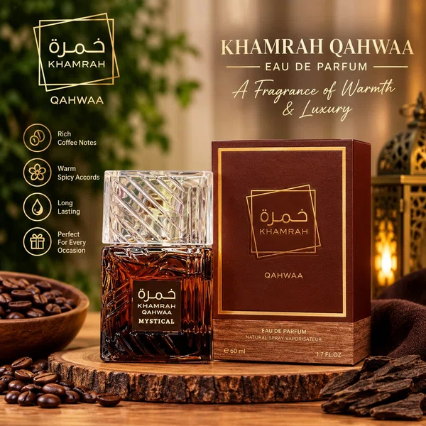 Khamrah Qahwa Mystic unisex Eau de Parfum spray 50Ml - Available at AfnoBazar Nepal