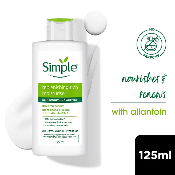 Simple Replenishing Rich Moisturiser 125ml - Available at AfnoBazar Nepal