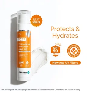 The Derma Co 1% Hyaluronic Sunscreen Aqua Gel 50g - Available at AfnoBazar Nepal