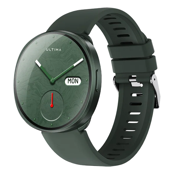 Ultima Pearl Smartwatch with 1.32" AMOLED, 42mm Zinc Alloy Body, Bluetooth 5.4 Calling and Health Tracking