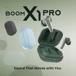 Ultima Boom X1 Pro Wireless Earbuds with 40H Playtime, Quad Mic ENC, 50ms Game Mode and IPX5 image 2