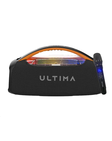 Ultima Boombox 130 120W Karaoke Speaker with UHF Wireless Microphone, RGB Lights and 10H Playtime