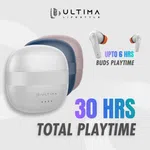 Ultima Atom 820 Wireless Earbuds with 30H Playtime, 13mm Titanium Drivers, Quad Mic AI ENC and Bluetooth 5.4 - Available at AfnoBazar Nepal