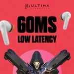 Ultima Atom 820 Wireless Earbuds with 30H Playtime, 13mm Titanium Drivers, Quad Mic AI ENC and Bluetooth 5.4 - Available at AfnoBazar Nepal