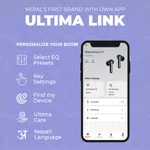 Ultima Boom 311 Wireless Earbuds with Ultima Link App, AI ENC, 45ms Game Mode and Bluetooth 5.4 - Available at AfnoBazar Nepal