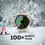 Ultima Magnum E500 Smartwatch with 1.43" AMOLED, Stainless Steel and Leather Straps, Bluetooth Calling and IP68 - Available at AfnoBazar Nepal