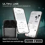 Ultima Atom 192 Pro Wireless Earbuds with 120H Playtime, Quad Mic ENC, 60ms Game Mode and Bluetooth 5.4 - Available at AfnoBazar Nepal