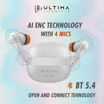 Ultima Atom 820 Wireless Earbuds with 30H Playtime, 13mm Titanium Drivers, Quad Mic AI ENC and Bluetooth 5.4 - Available at AfnoBazar Nepal
