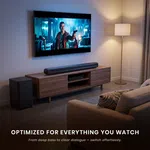 Ultima Wavebar 200W 2.1 Channel Soundbar with Wireless Subwoofer, HDMI ARC and Remote - Available at AfnoBazar Nepal