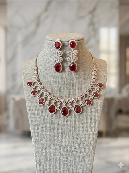 American Diamond Set (AD-012) - Available at AfnoBazar Nepal