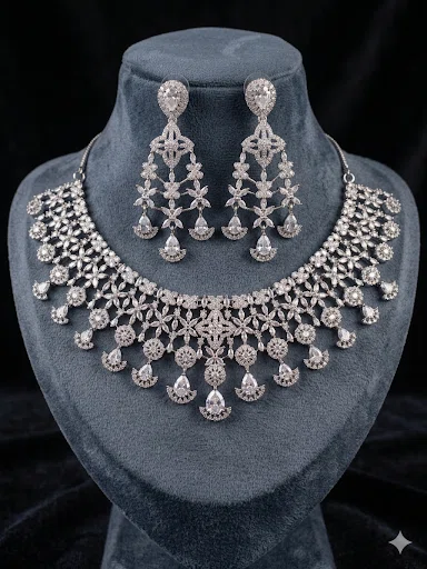 American Diamond Set (AD-017) - Available at AfnoBazar Nepal
