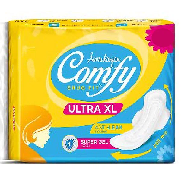 Amrutanjan Comfy Slim Fit Ultra Sanitary Pads, 6 Pads