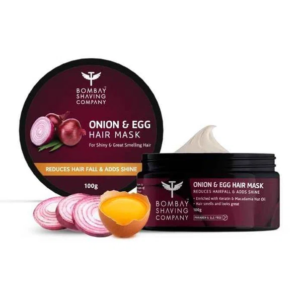 Bombay Shaving Company Onion and Egg Hair Mask for Hairfall Control 100g - Available at AfnoBazar Nepal