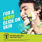 Bombay Shaving Company Sensi Smart 3 Razor, Green - Available at AfnoBazar Nepal